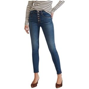 Veronica Beard Debbie High-Rise Skinny Ankle Jeans Button Fly Size 27/4 EUC 🔥👖